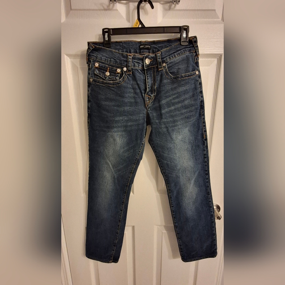 True Religion Men's Relaxed Straight Jeans - Dark Blue
